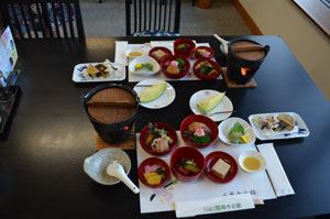 Mahlzeit im Japanischen Kloster